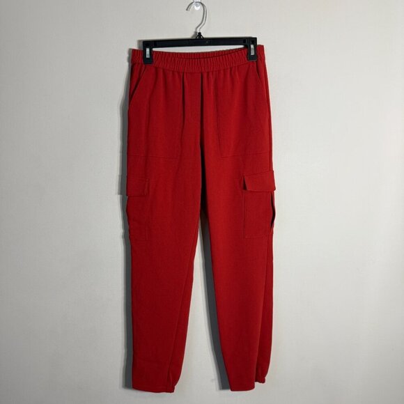 Theory Northsound Cargo Joggers Pants Women's 2 Red Oak Trousers Career Chic NWT - Picture 4 of 14